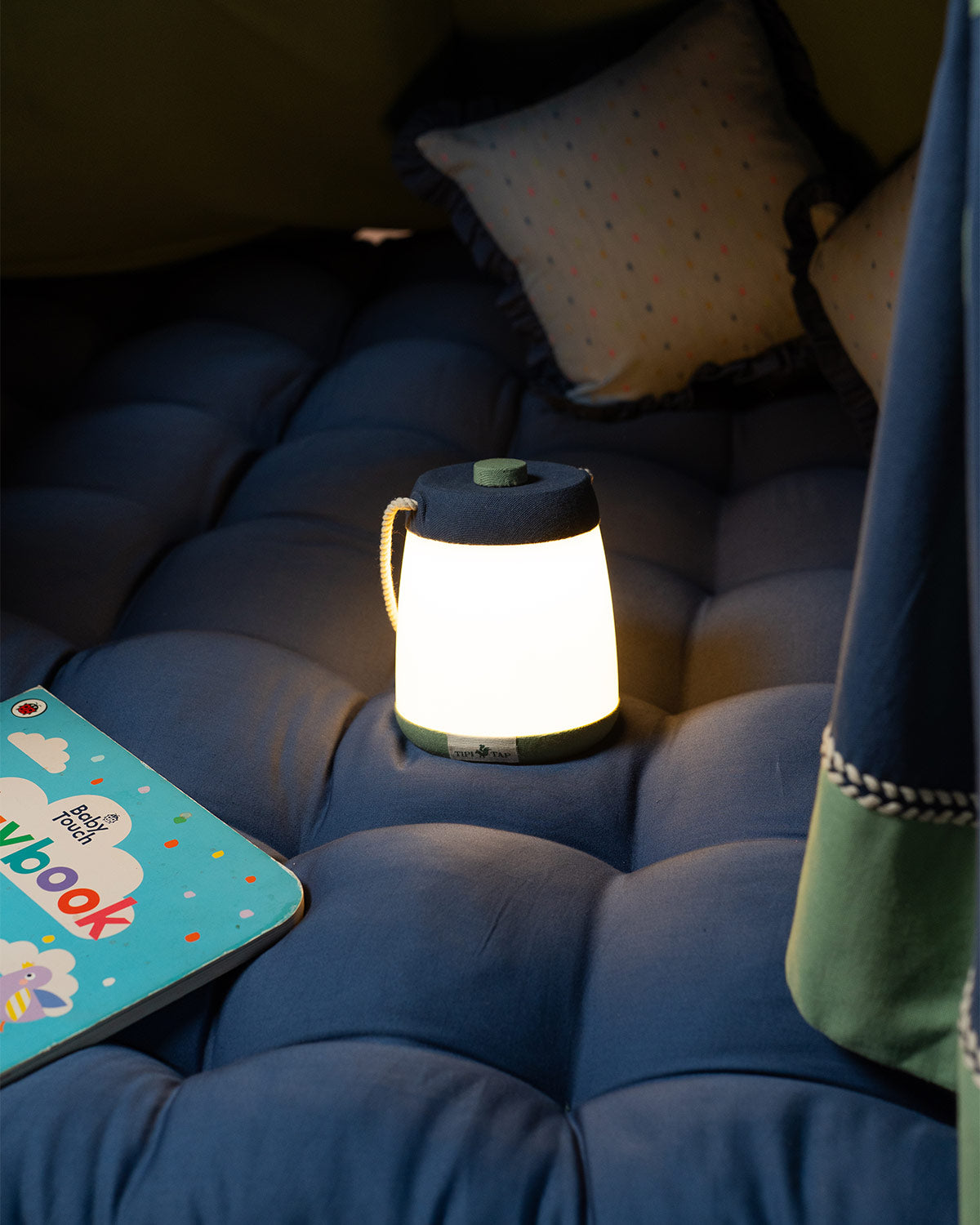 Firefly Lantern Dark Blue + Mint Green