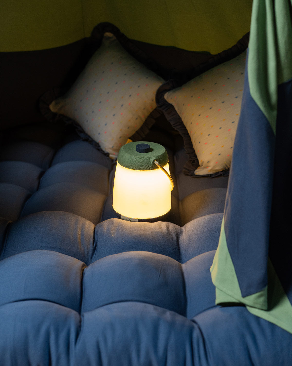 Firefly Lantern Mint Green + Dark Blue