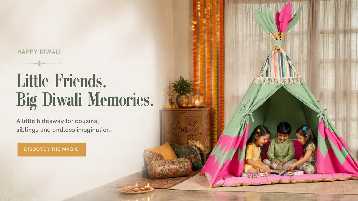 Happy Diwali. Diwali memories with family. A love letter to childhood. Discover the magic.